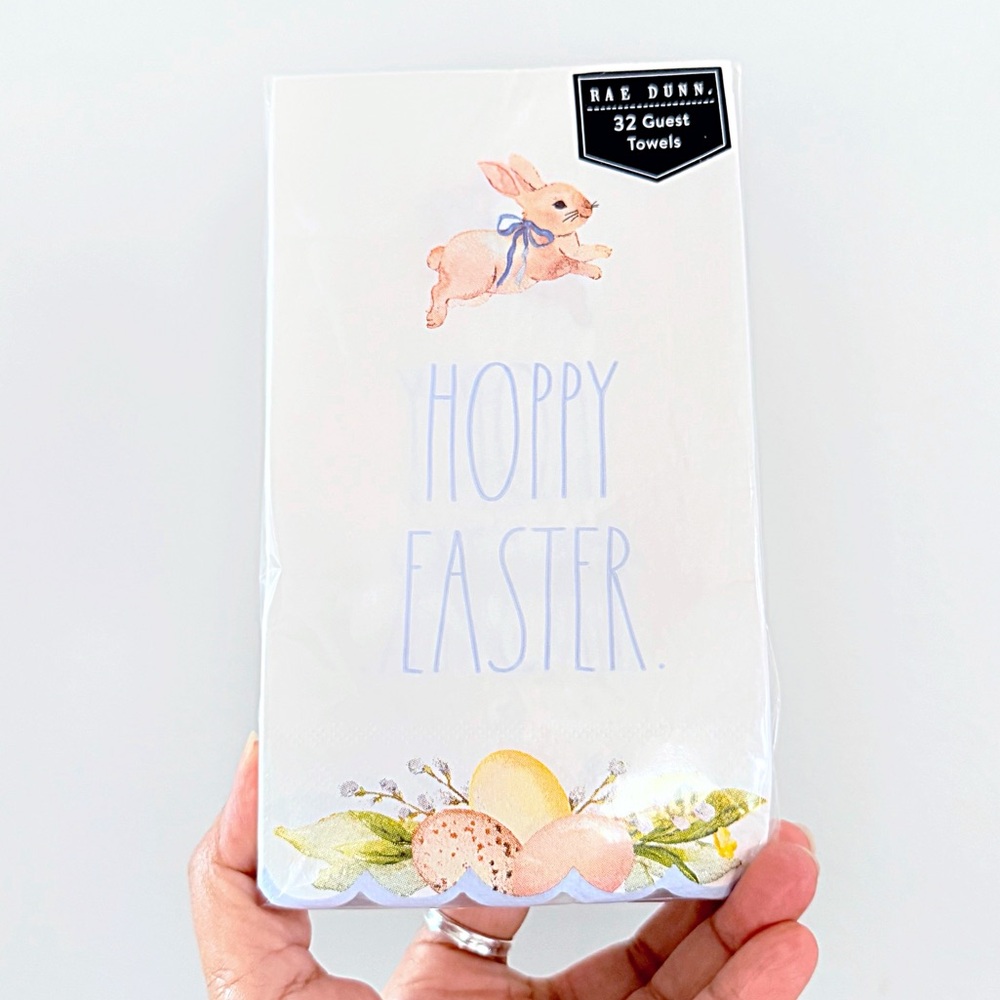 Rae Dunn HOPPY EASTER 32 Piece Disposable Guest Towels